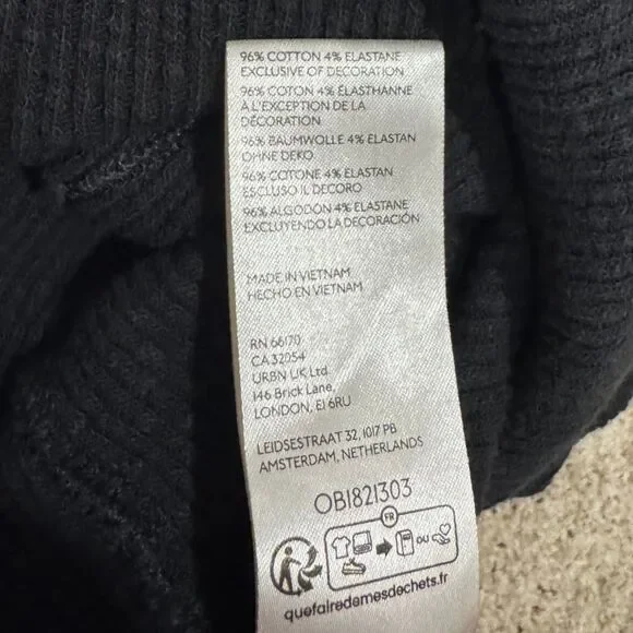 Free People We The Free Walk Away Half Zip Tunic Pullover - Size Medium, Black - Picture 7 of 8